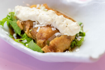 油淋鶏（ユーリンチー）をタルタルソースで