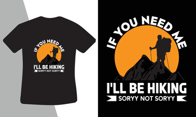 Hiking t-shirt design template for hiking lover.