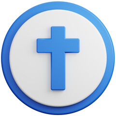 Obraz premium Church sign on transparent background. 3D Illustration