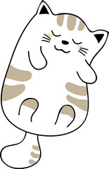 Baby cat sleeping cartoon 3