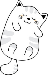 Baby cat sleeping cartoon 4