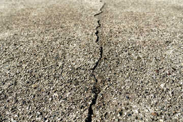 Crack in concrete floor.