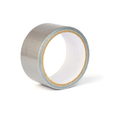 roll of metal adhesive tape on white