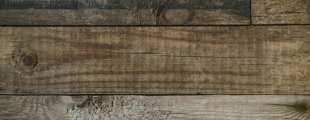 Old wooden texture, closeup. Banner for design