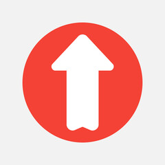 Up arrow icon in flat style, use for website mobile app presentation