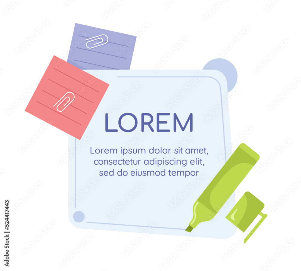 Poster productivity at work quote textbox with flat object. business. speech bubble with editable cartoon i