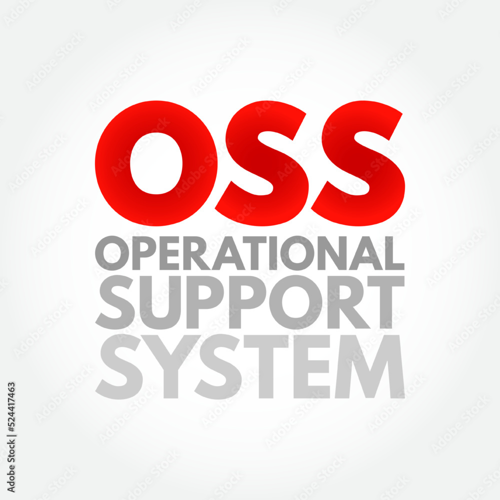 Poster oss operational support system - computer systems used by telecommunications service providers to ma