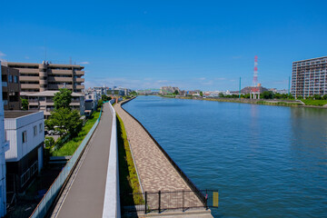 尾久橋からの隅田川(王子方面)