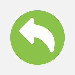 Undo arrow icon in flat style, use for website mobile app presentation