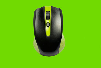 mouse that is useful for moving the cursor that appears on your computer screen with a green...