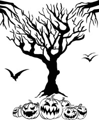 Set Of Halloween Graphics (scary pumpkin)