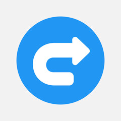 Next arrow icon in flat style, use for website mobile app presentation