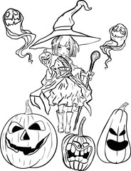 Set Of Halloween Graphics (scary pumpkin)