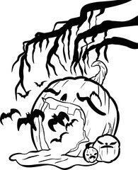 Set Of Halloween Graphics (scary pumpkin)