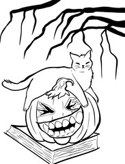 Set Of Halloween Graphics (scary pumpkin)