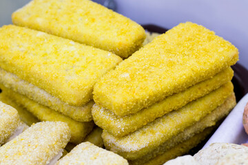 Salmon fish cutlets, semi-finished