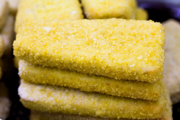 Salmon fish cutlets, semi-finished