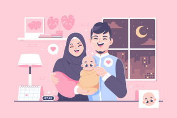 happy family concept illustration design