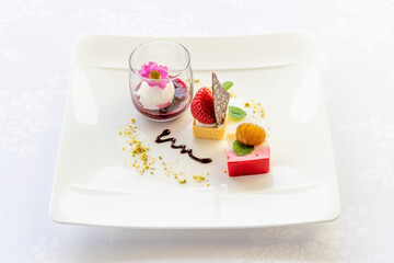 レストランの一品料理（デザート）