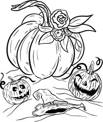 Set Of Halloween Graphics (scary pumpkin)
