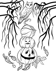 Set Of Halloween Graphics (scary pumpkin)