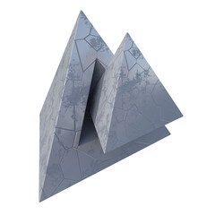 tetrahedron 3d icon illustration