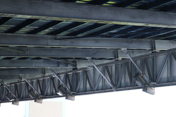 Cantilever roof h-beam steel structure.