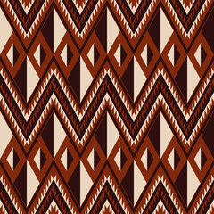 Vector abstract geometric triangle zigzag shape background. African southwest color design seamless pattern. Use for fabric, textile, interior decoration elements, upholstery, wrapping.