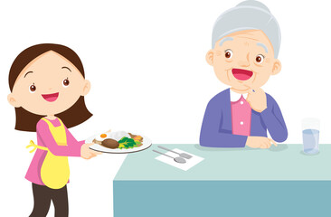 happy family cooking in the kitchen concept