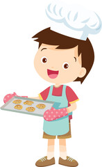 Fototapeta premium happy family cooking in the kitchen concept