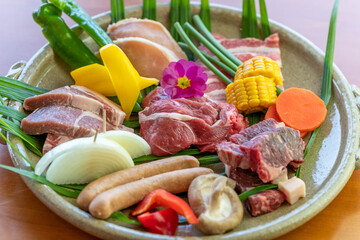 焼肉の盛り合わせ