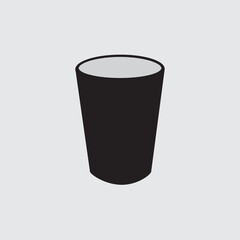 black glass for drinking, vector logo icon