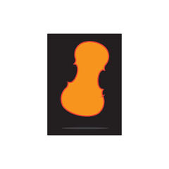 cello musical instrument vector logo icon