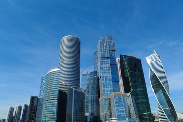 Obraz na płótnie Canvas Moscow City skyline. Moscow International Business Centre at day time