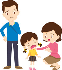 Family character-father mother and children