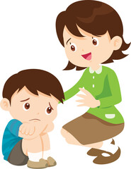 Family character-father mother and children