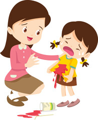 Family character-father mother and children