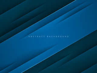 realistic paper cut dark blue abstract background