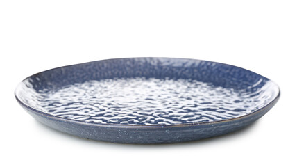 Empty ceramic plate isolated on white