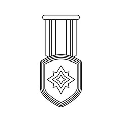 Coloring page with Medal for kids