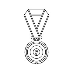 Coloring page with Medal for kids