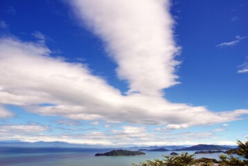 広島県呉市　音戸の瀬戸の夏の空