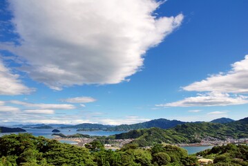 広島県呉市　音戸の瀬戸の夏の空