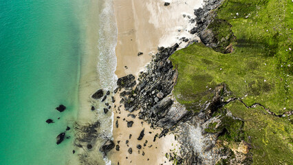 Fototapeta na wymiar Aerial view of Ireland landscape by drone