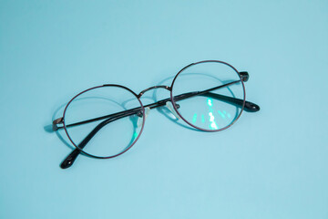 Prescription Glass Eyewear Frame Metal Frame Round Shape