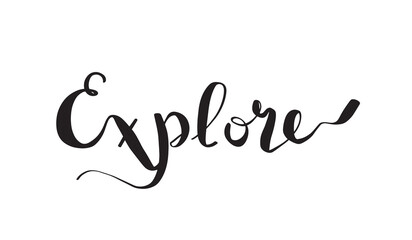Explore hand written cursive lettering