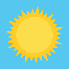 Sun in the blue sky, illustration