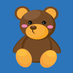 Plakat Teddy bear, illustration, vector, cartoon