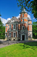 Obraz premium Eclectic palace of the Kronenbergs in village Brzezie, Kuyavian-Pomeranian Voivodeship, Poland. The palace in Brzezie was built for Leopold Kronenberg in 1873. 