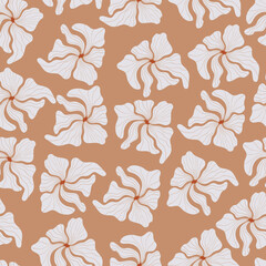 Fototapeta na wymiar Abstract flowers seamless patterns. Design for paper, cover, fabric, interior decor and other users.